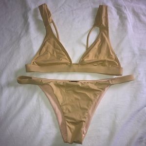 LA Hearts gold bikini